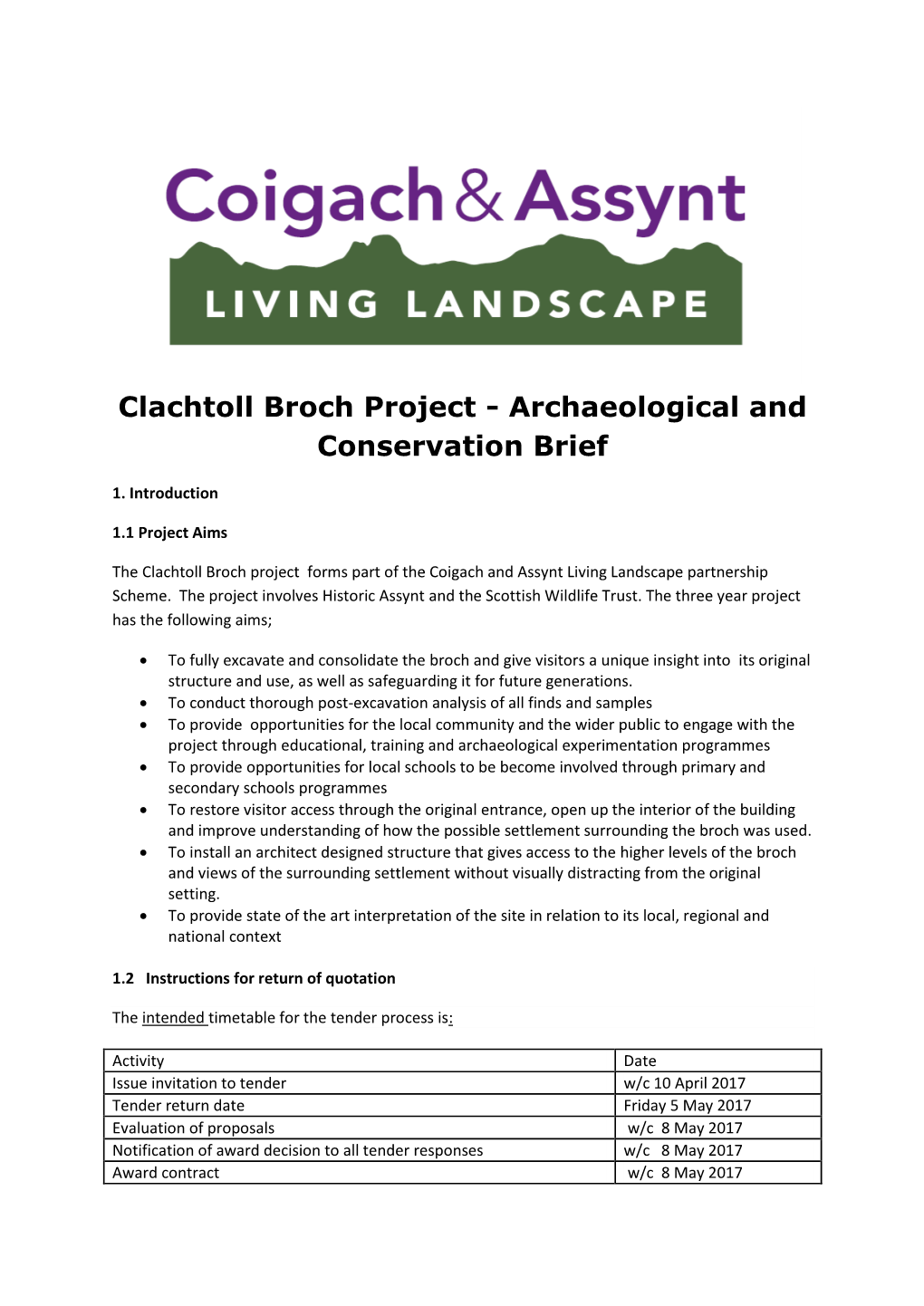 Clachtoll Broch Project - Archaeological And