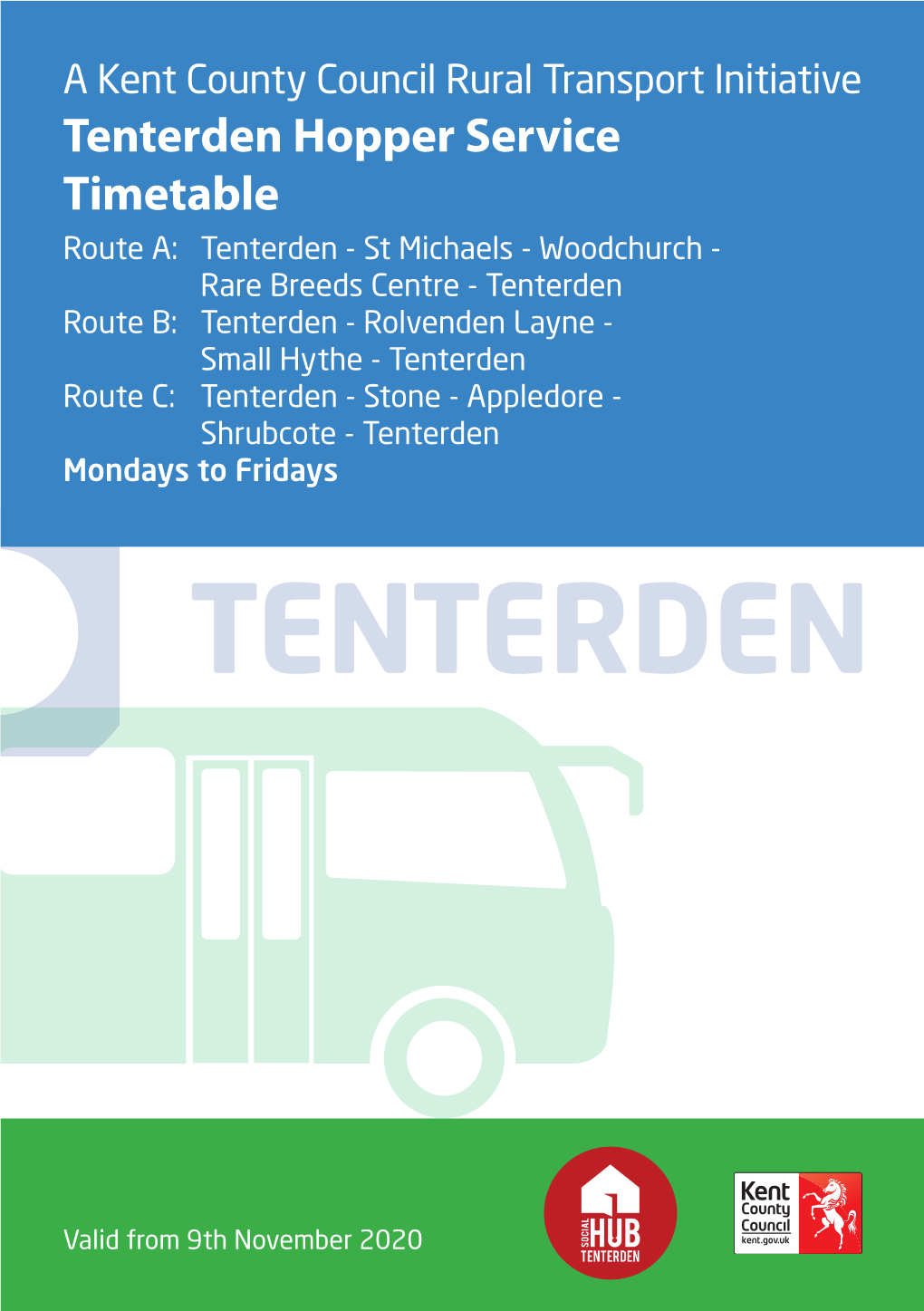 Tenterden Hopper Service Timetable