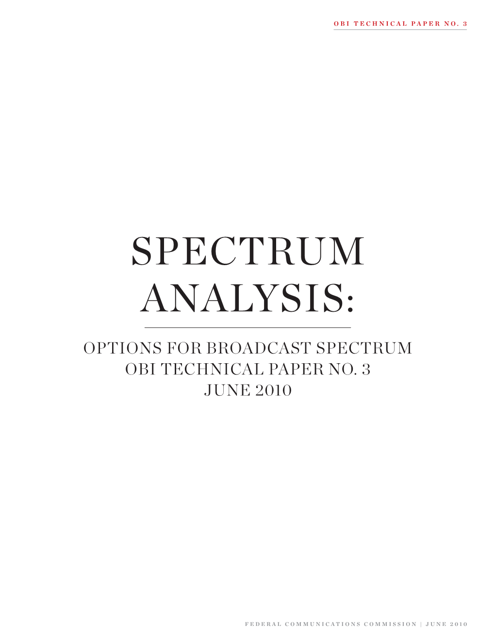 SPECTRUM Analysis