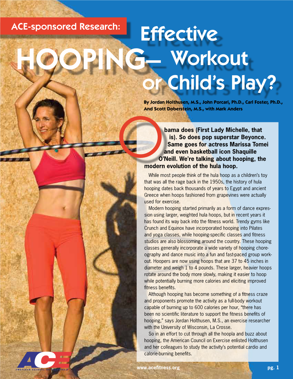 HOOPING– Workout Or Child’S Play?