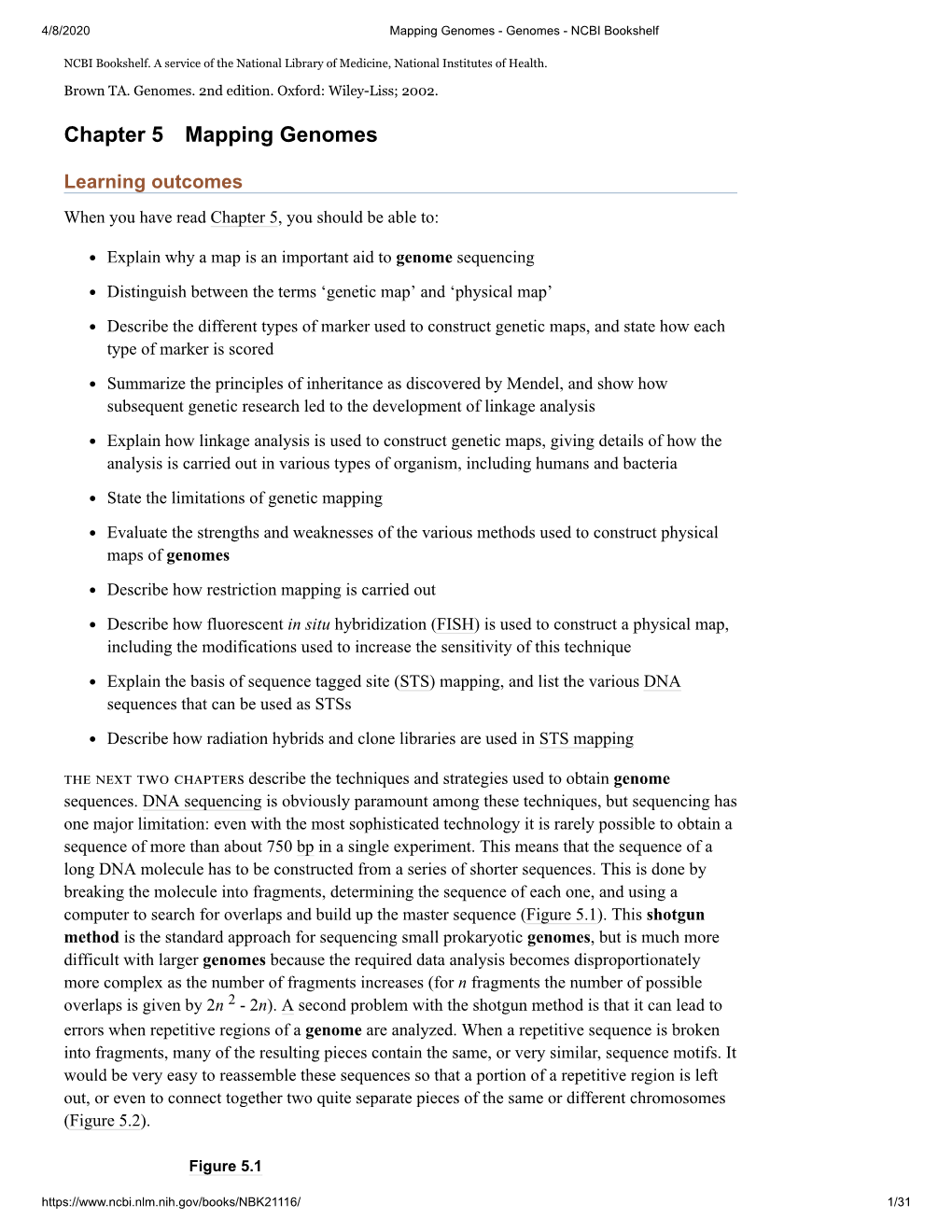 Chapter 5 Mapping Genomes