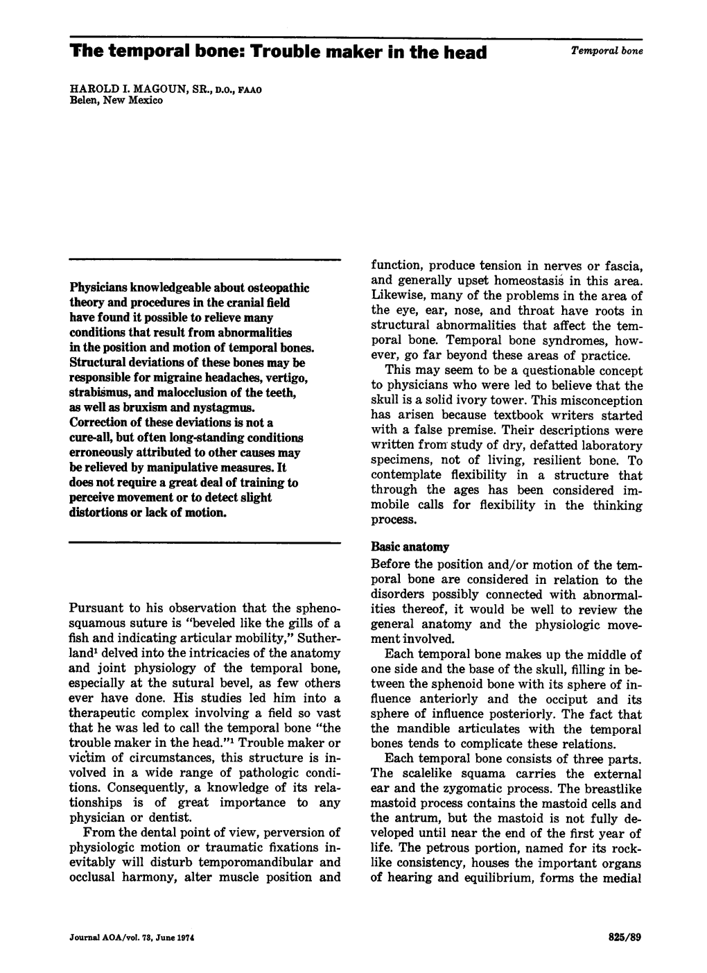 The Temporal Bone: Trouble Maker in the Head Temporal Bone