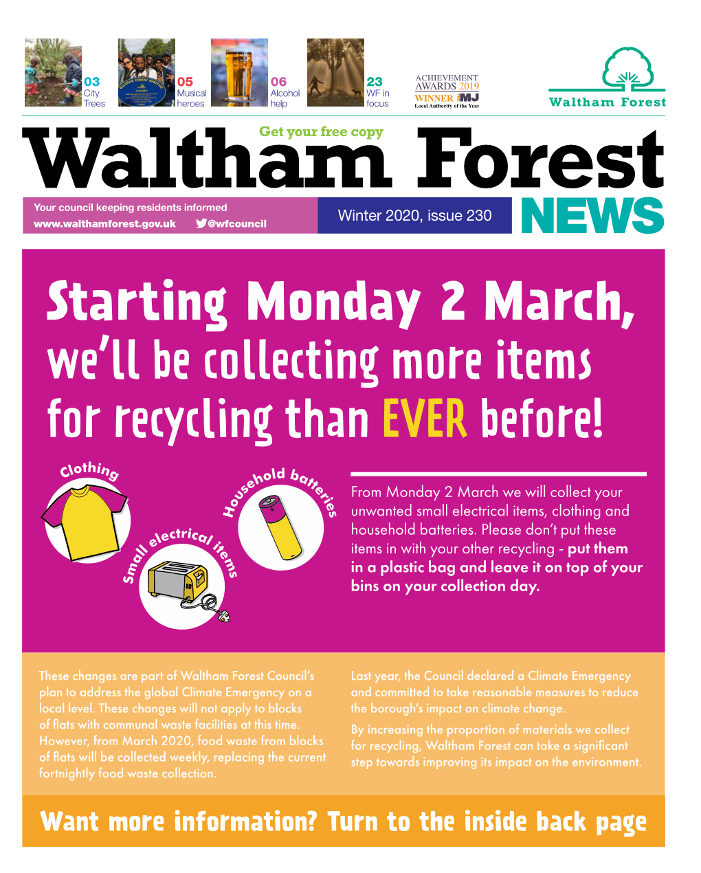 Starting Monday 2 March, We'll Be Collecting More Items for Recycling