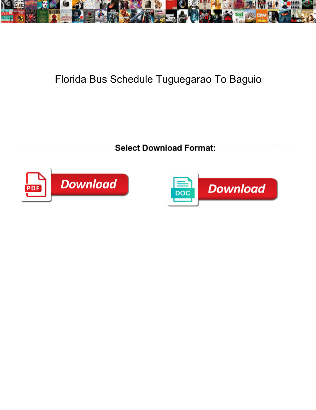 Florida Bus Schedule Tuguegarao to Baguio