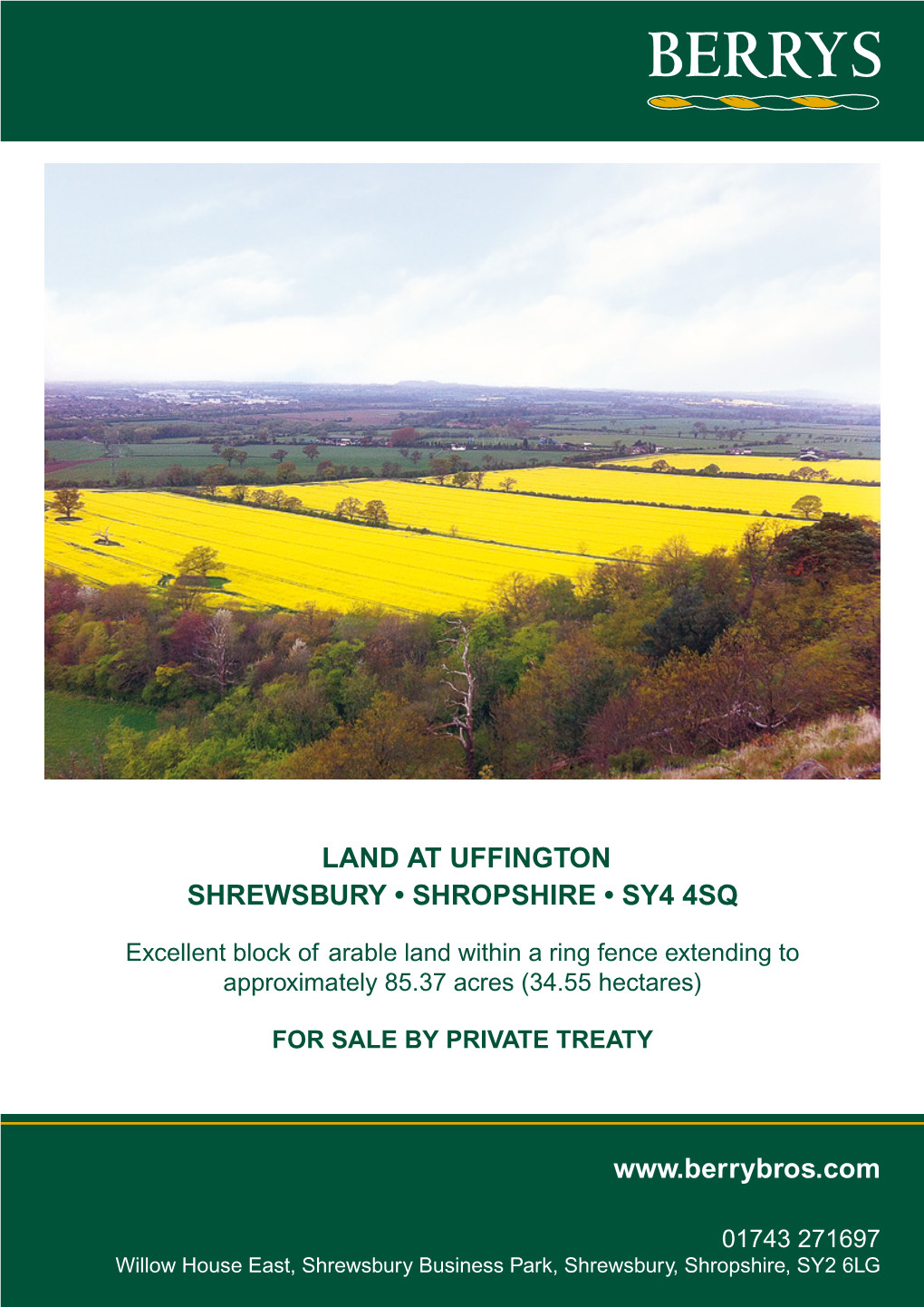 Land at Uffington Shrewsbury • Shropshire • Sy4 4Sq