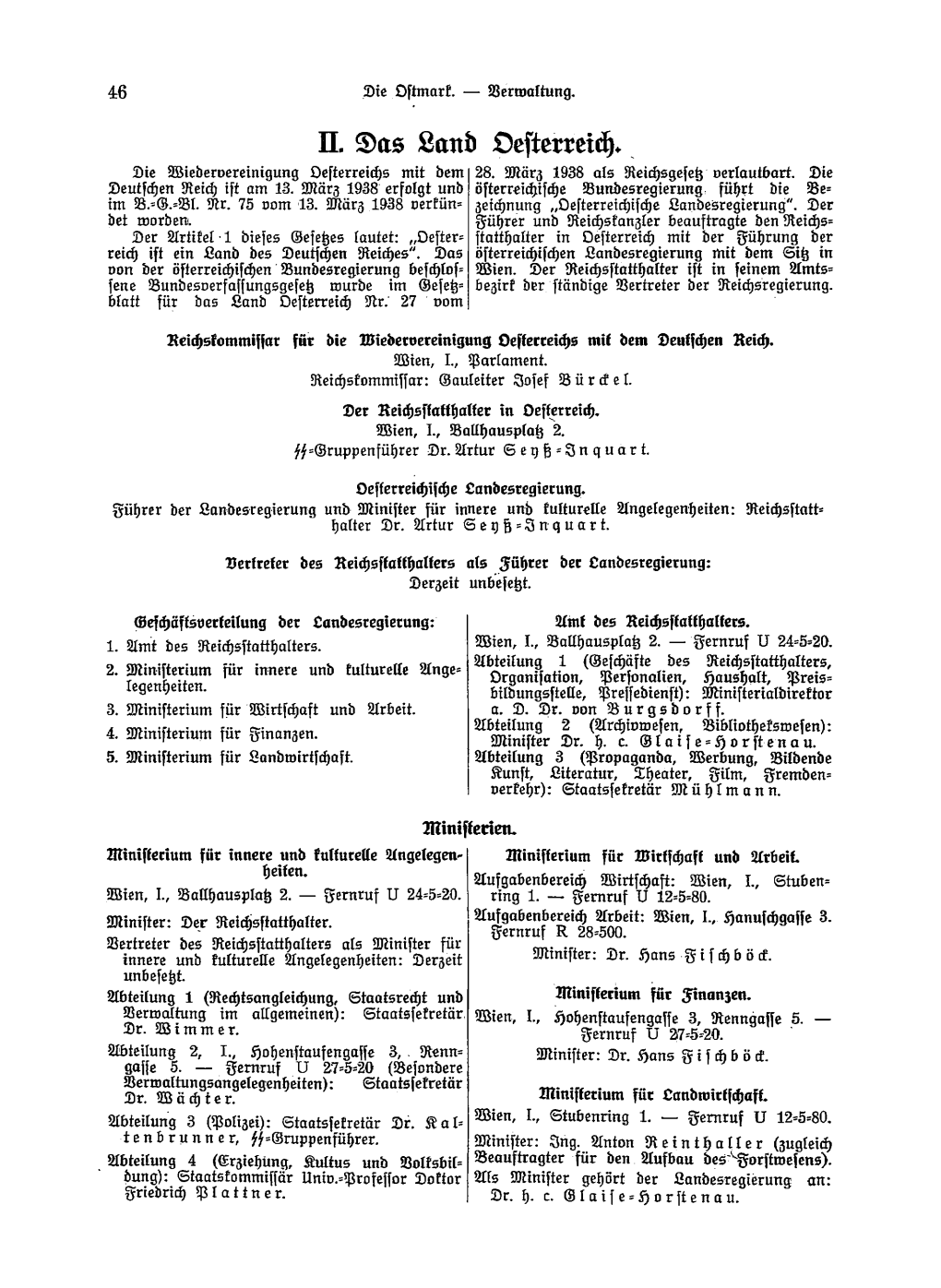 Ostmark Verwaltung