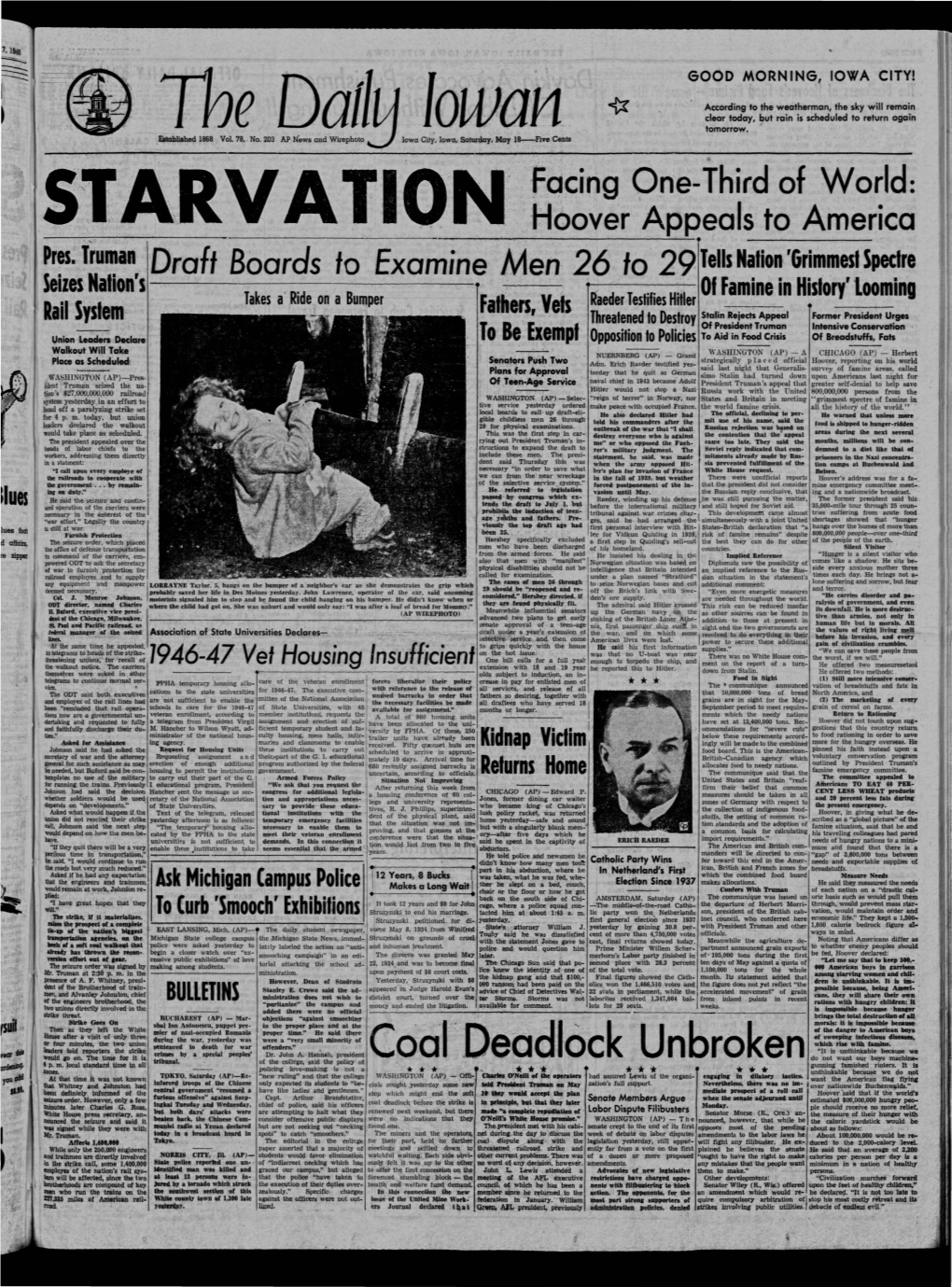 Daily Iowan (Iowa City, Iowa), 1946-05-18