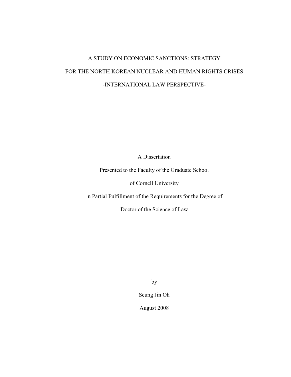 A Study on the North Korean Human Rights