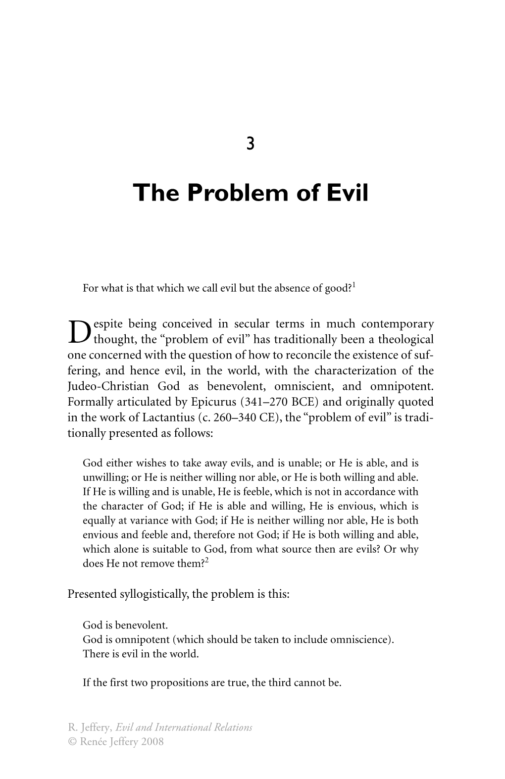 The Problem of Evil