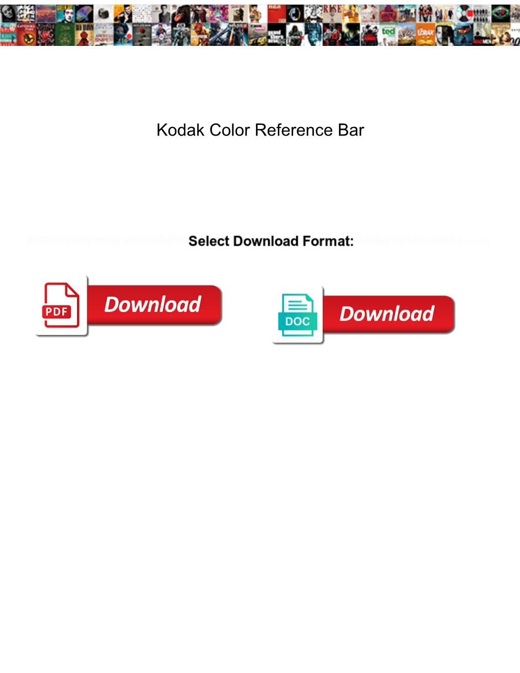 Kodak Color Reference Bar