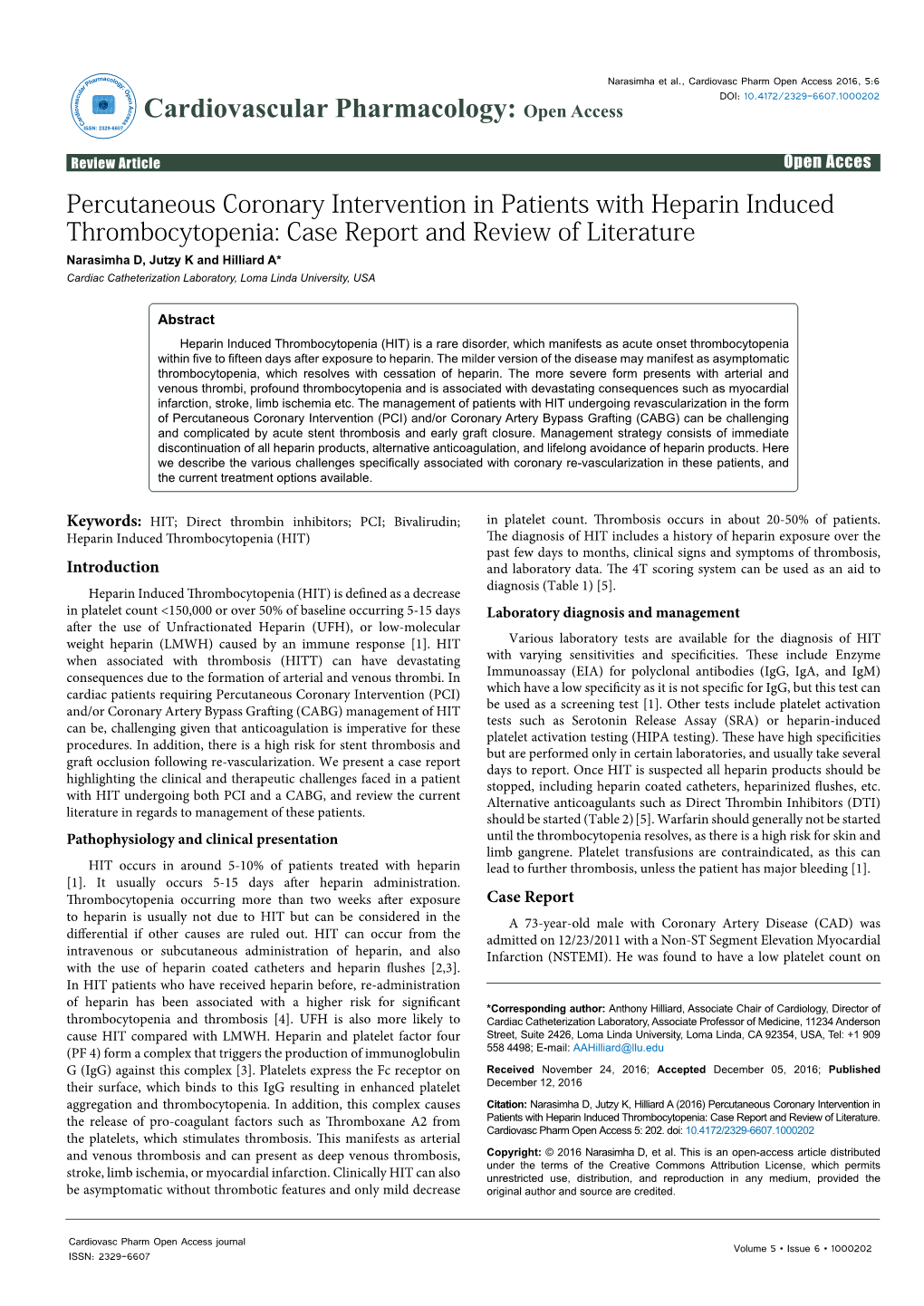 Percutaneous Coronary Intervention In