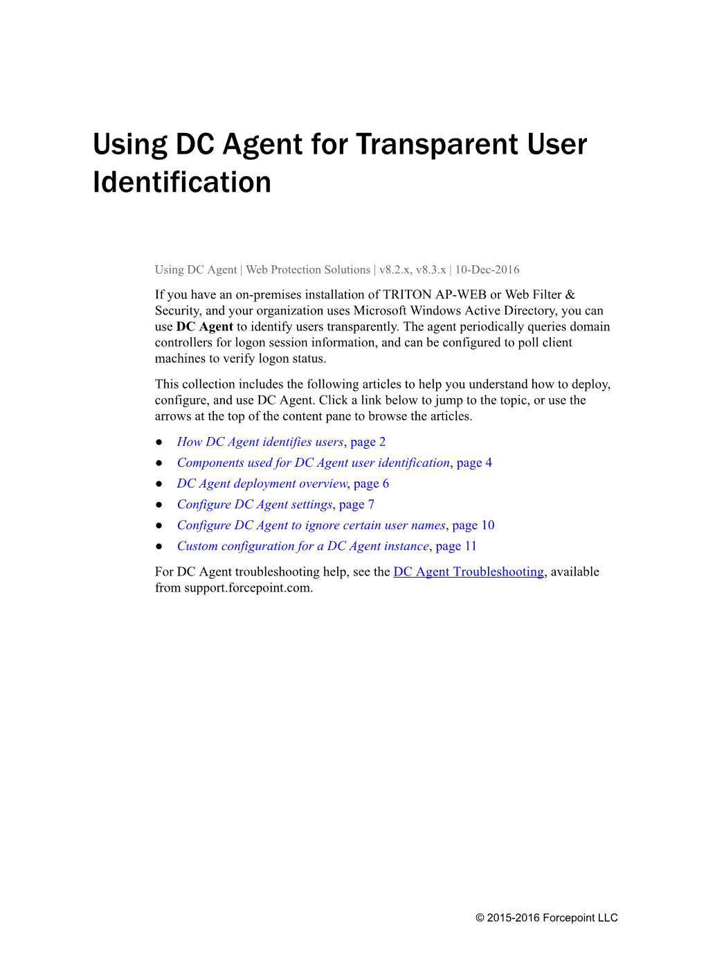 Using DC Agent for Transparent User Identification