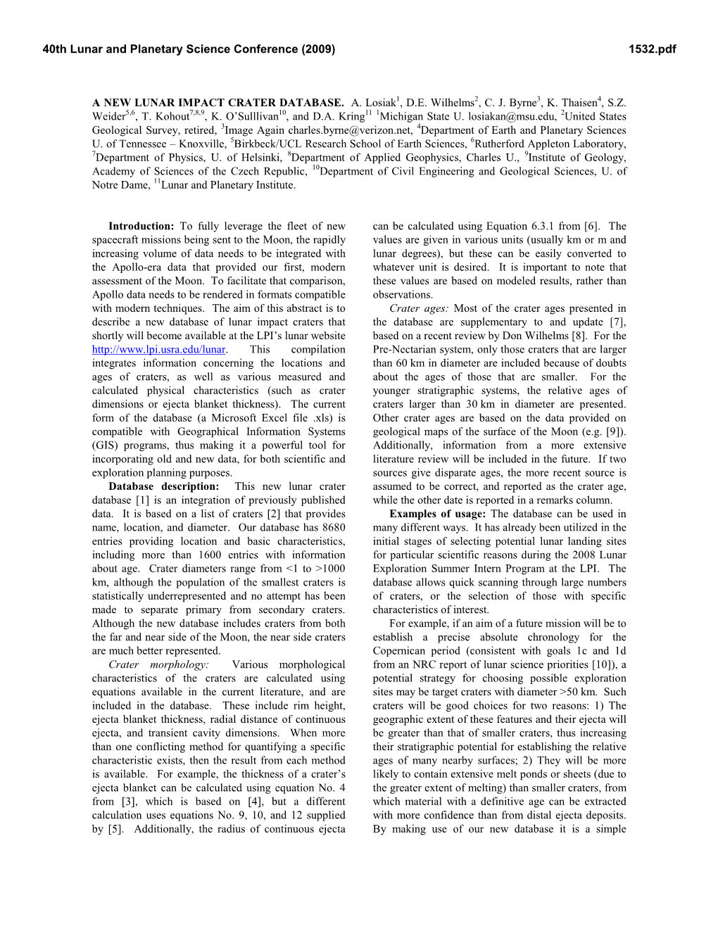 A New Lunar Impact Crater Database