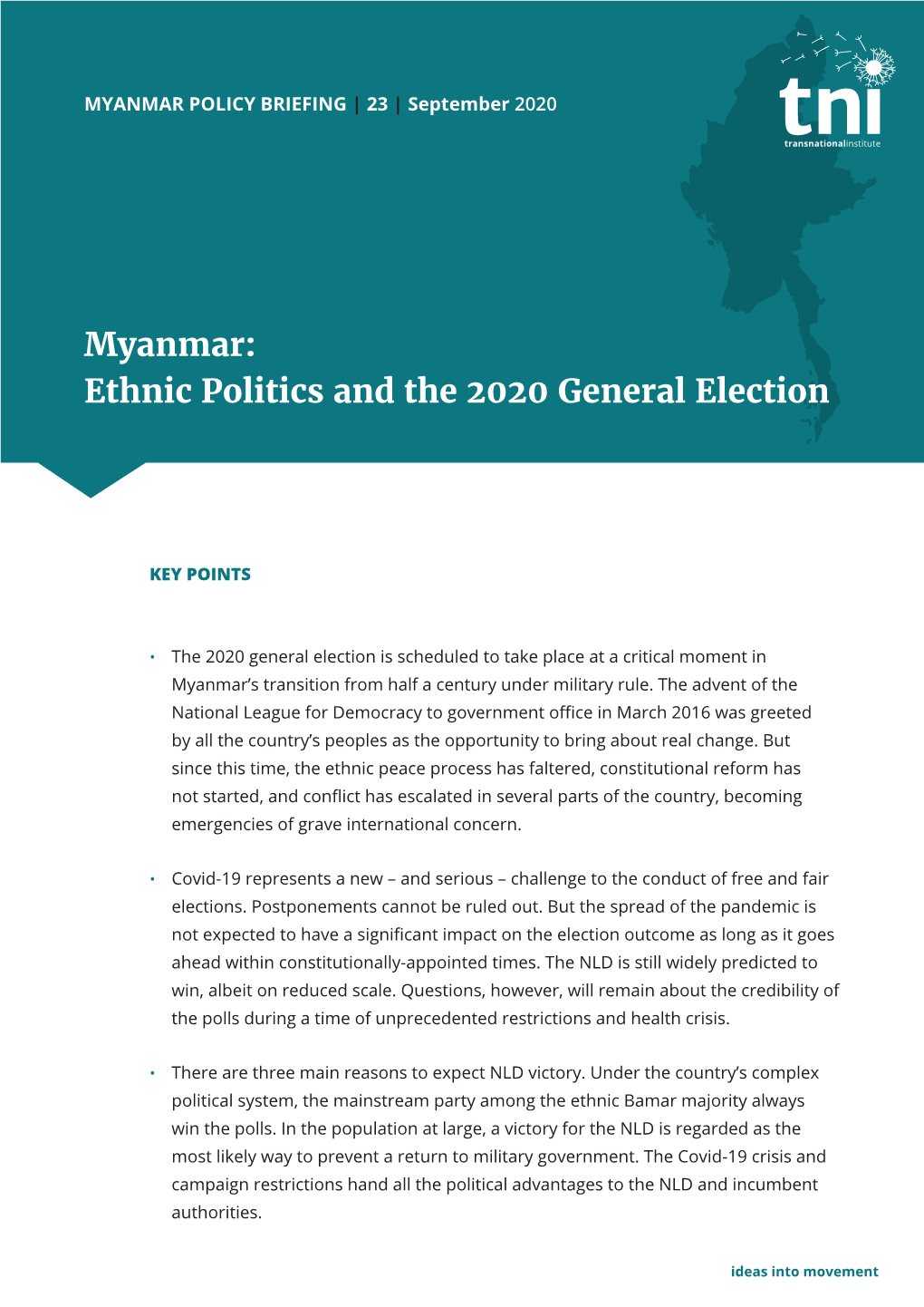 Myanmar: Ethnic Politics and the 2020 General Election