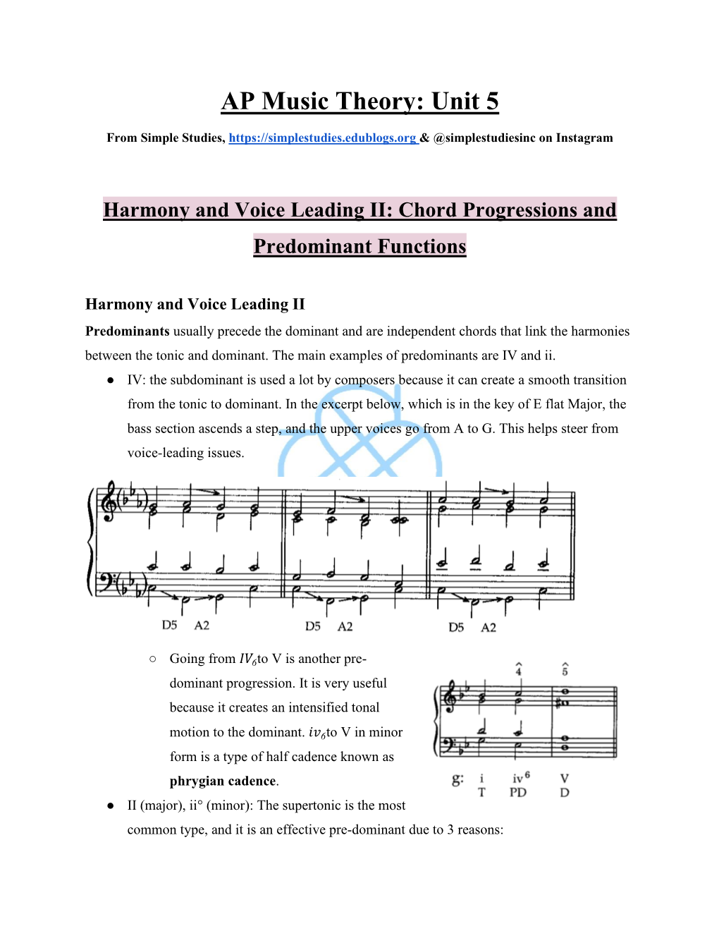 AP Music Theory: Unit 5