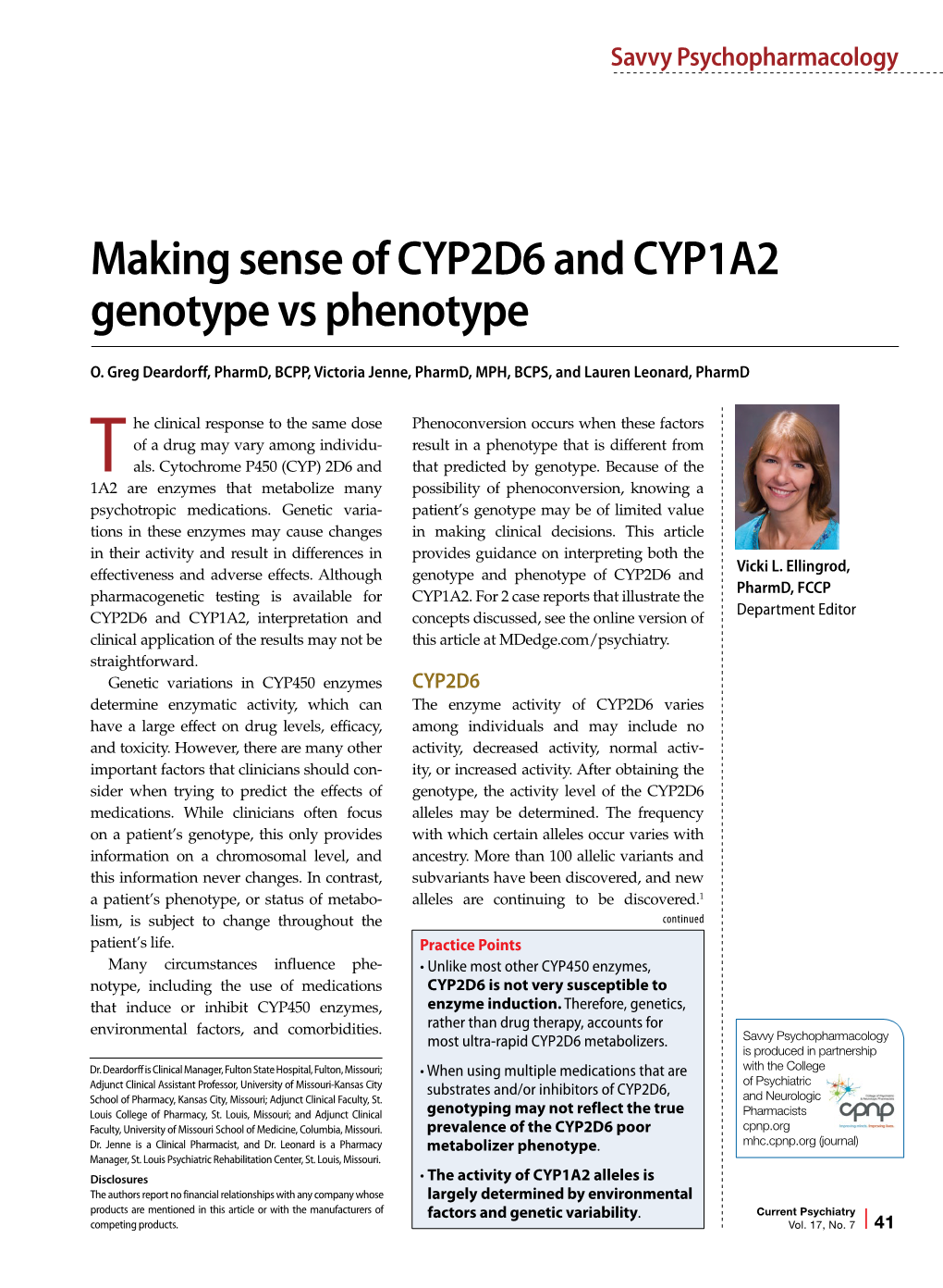 Making Sense of CYP2D6 and CYP1A2 Genotype Vs Phenotype