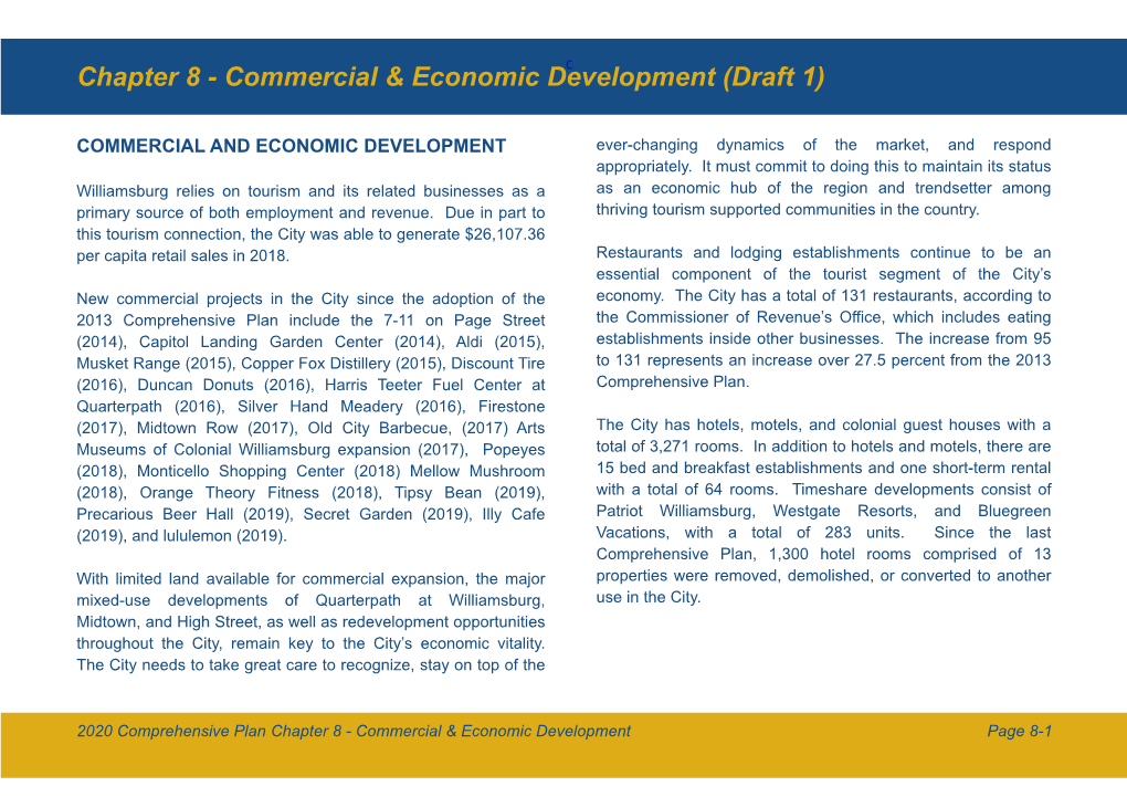 Chapter 8 - Commercial & Economic Development (Draft 1)