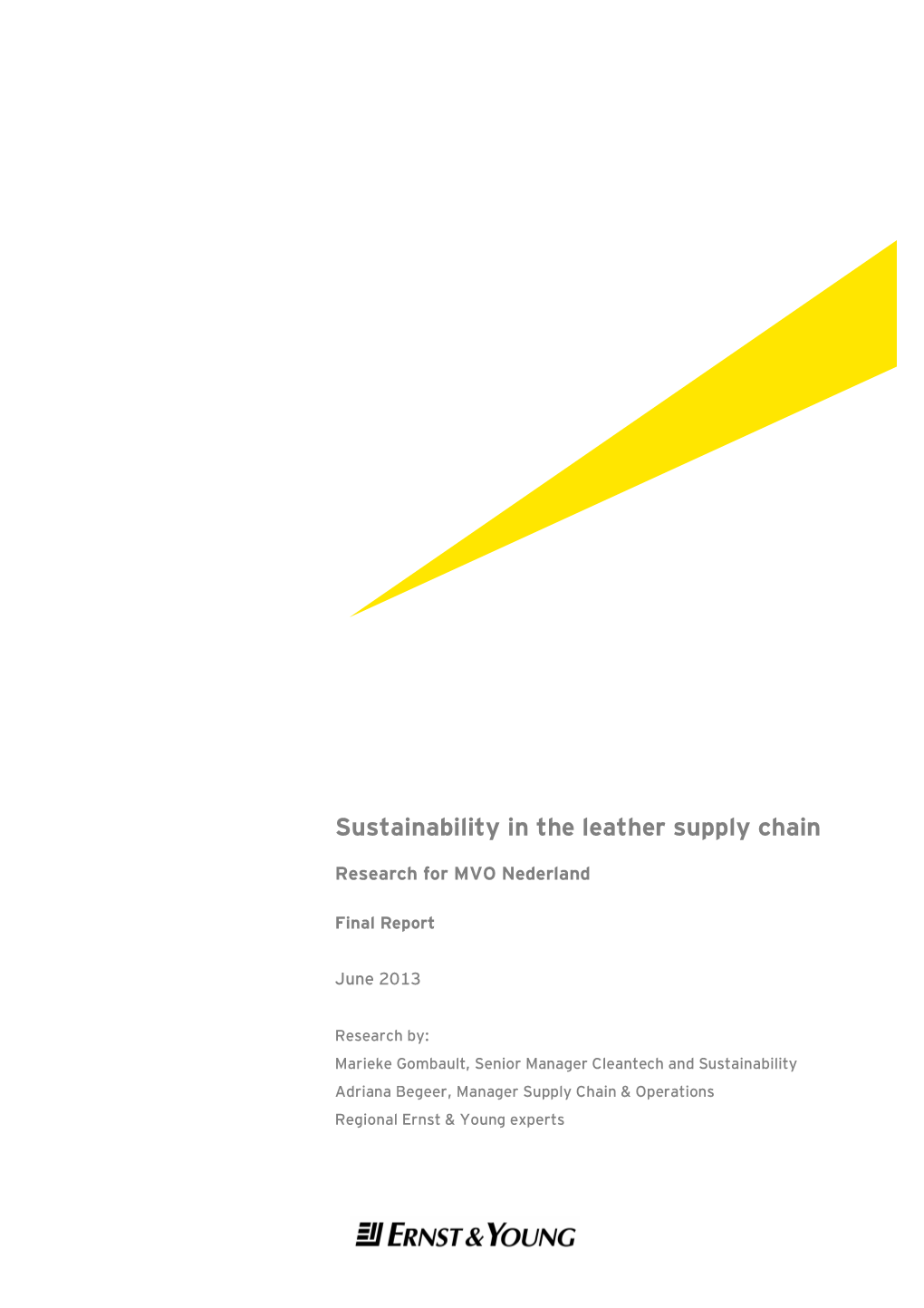Research on Sustainability in the Leather Supply Chain Final Report