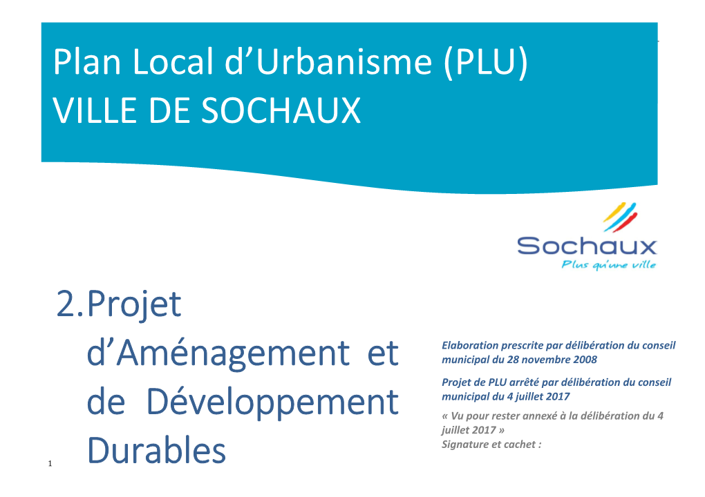 2.Projet D'aménagement Et De Développement