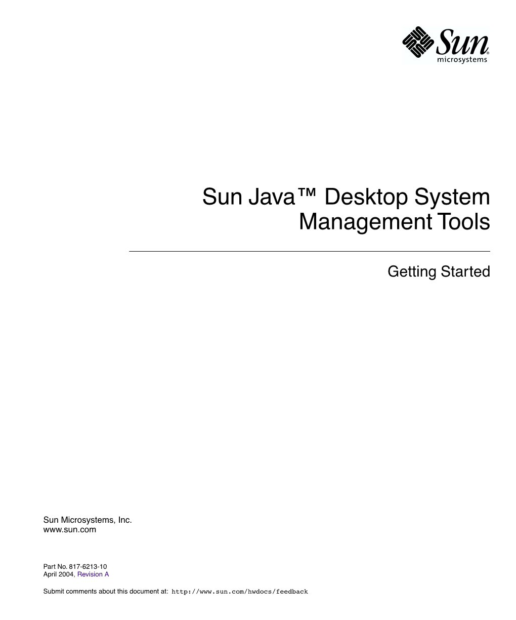 Sun Java Desktop System Management Tools—Getting Started • April 2004