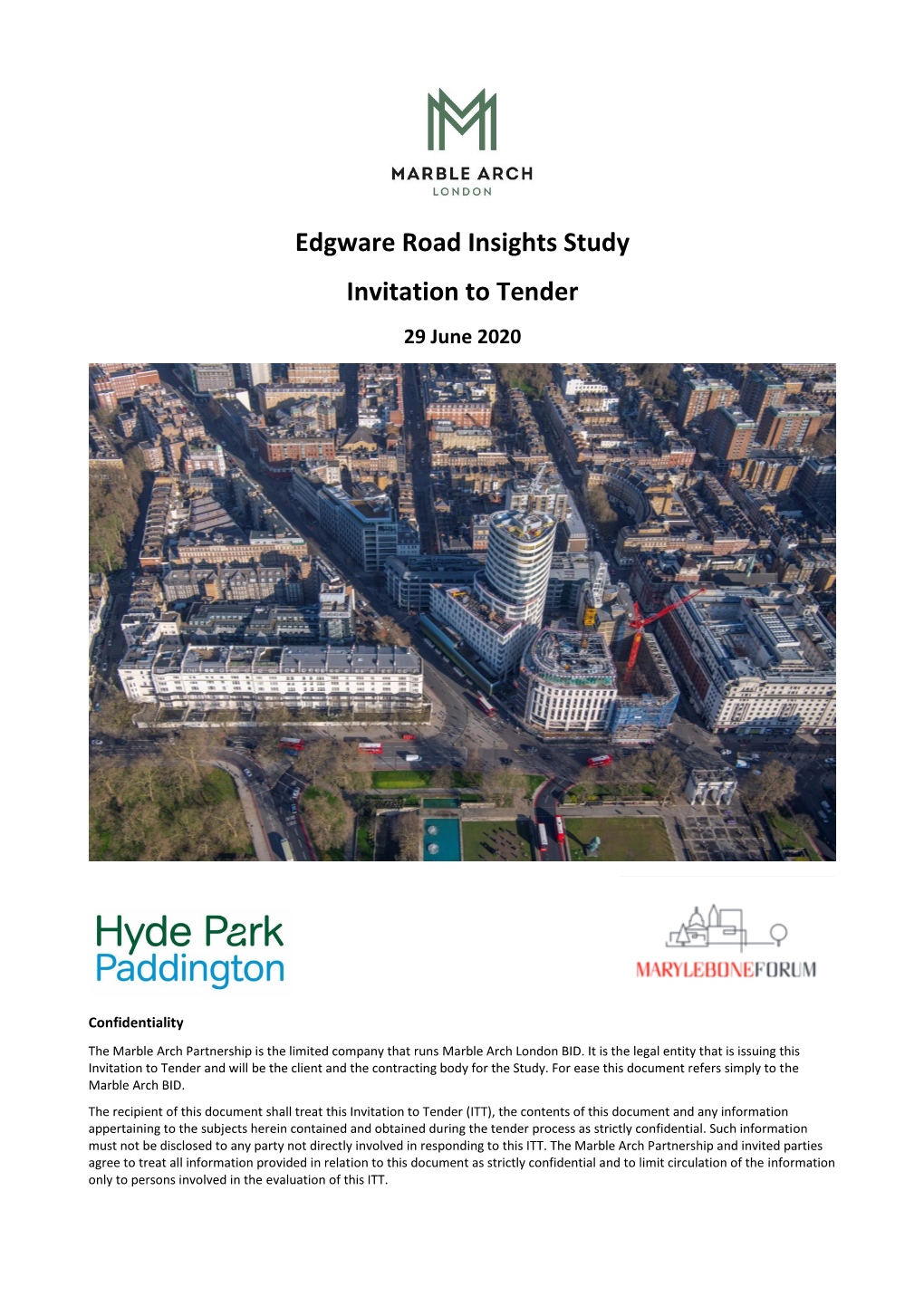 Edgware Road Insights Study Invitation to Tender 29 June 2020