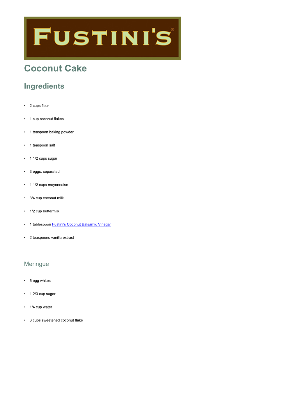 Coconut Cake