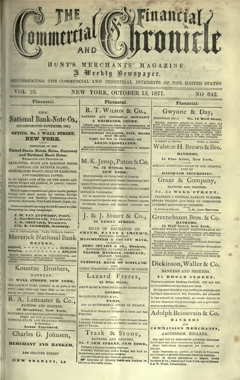 October 13, 1877, Vol. 25, No