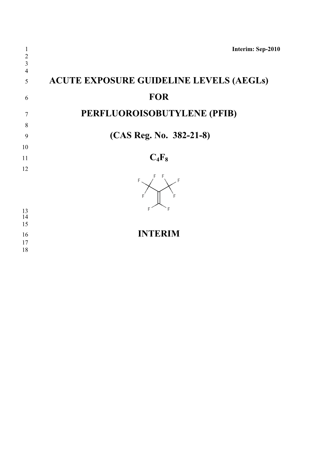 Perfluoroisobutylene Interim Document