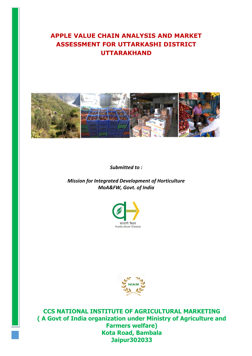 Apple Value Chain Analysis and Market Assessment for Uttarkashi District Uttarakhand