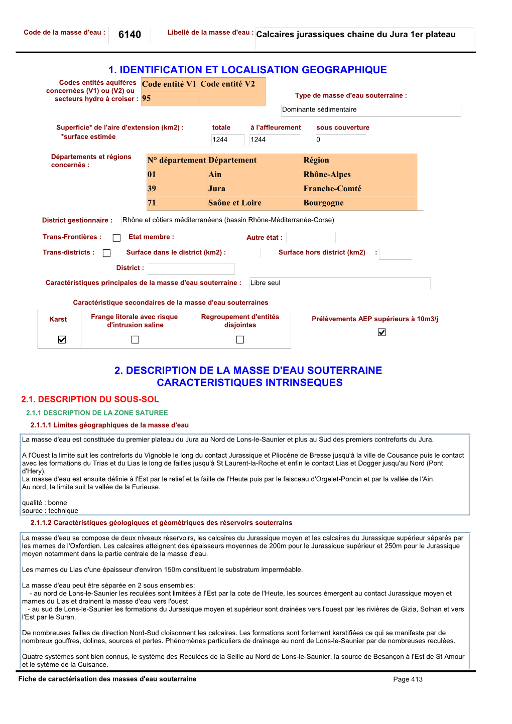 6140 1. Identification Et Localisation Geographique