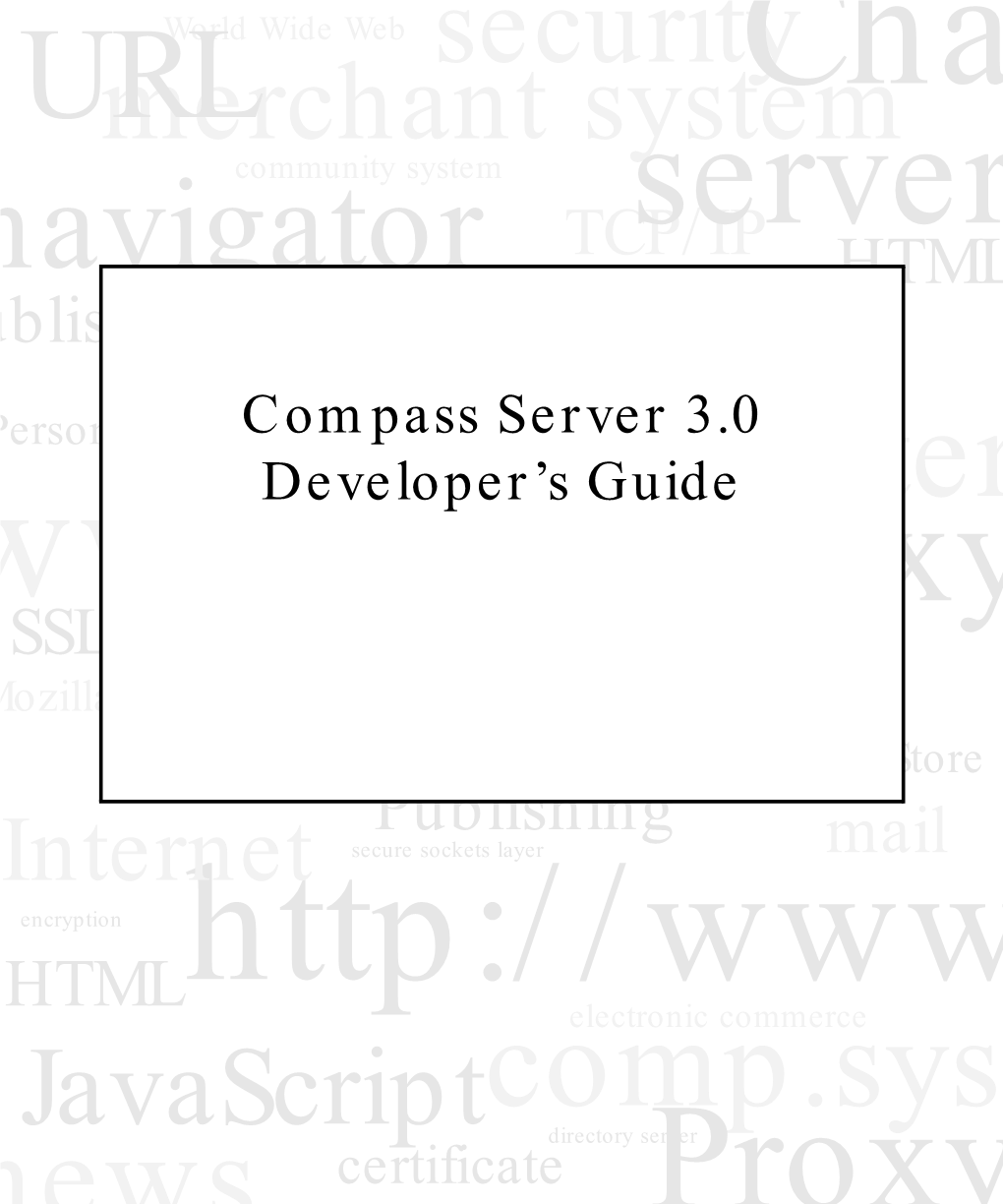 Compass Server 3.0 Developer's Guide