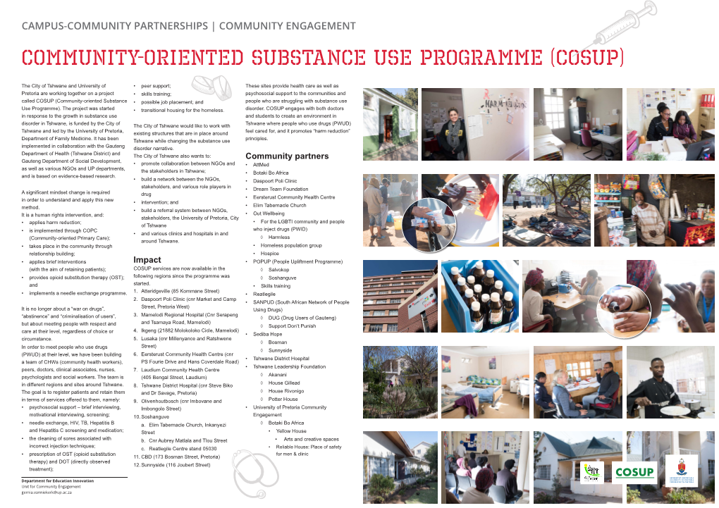 Community-Oriented Substance Use Programme (COSUP)