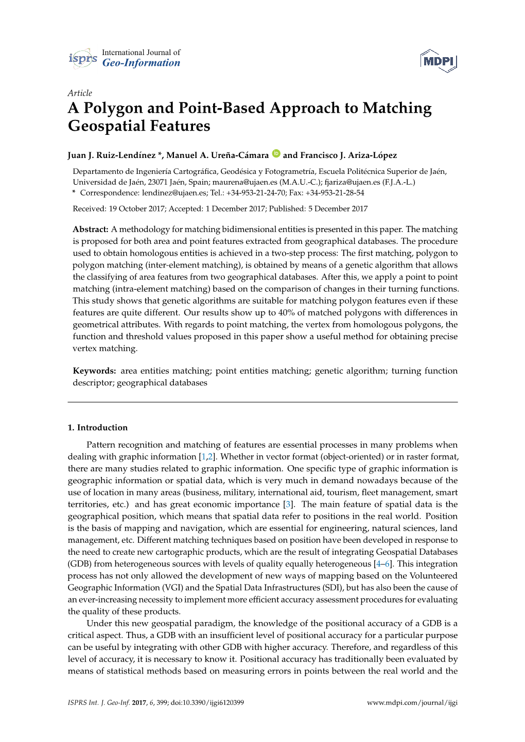 A Polygon and Point-Based Approach to Matching Geospatial Features