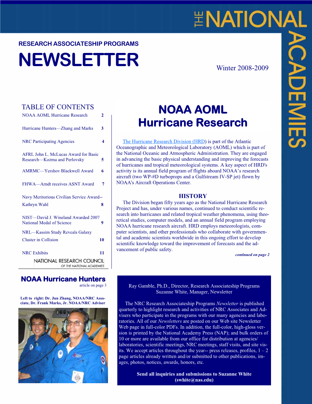 NEWSLETTER Winter 2008-2009