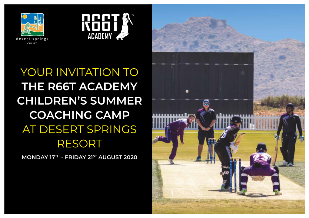 The R66t Academy Summer Coaching Camp