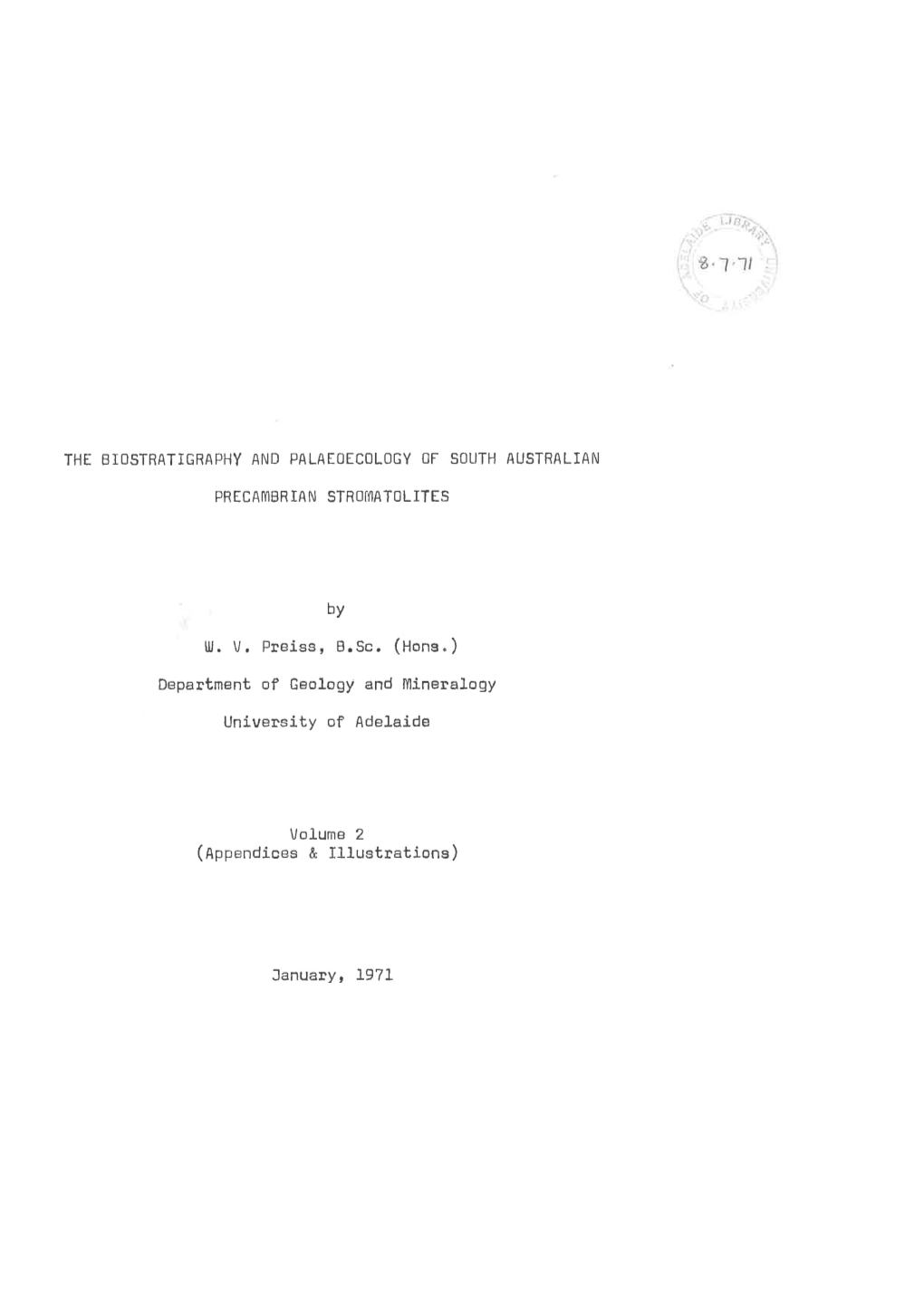 The Biostratigraphy and Palaeoecology of South Australtan