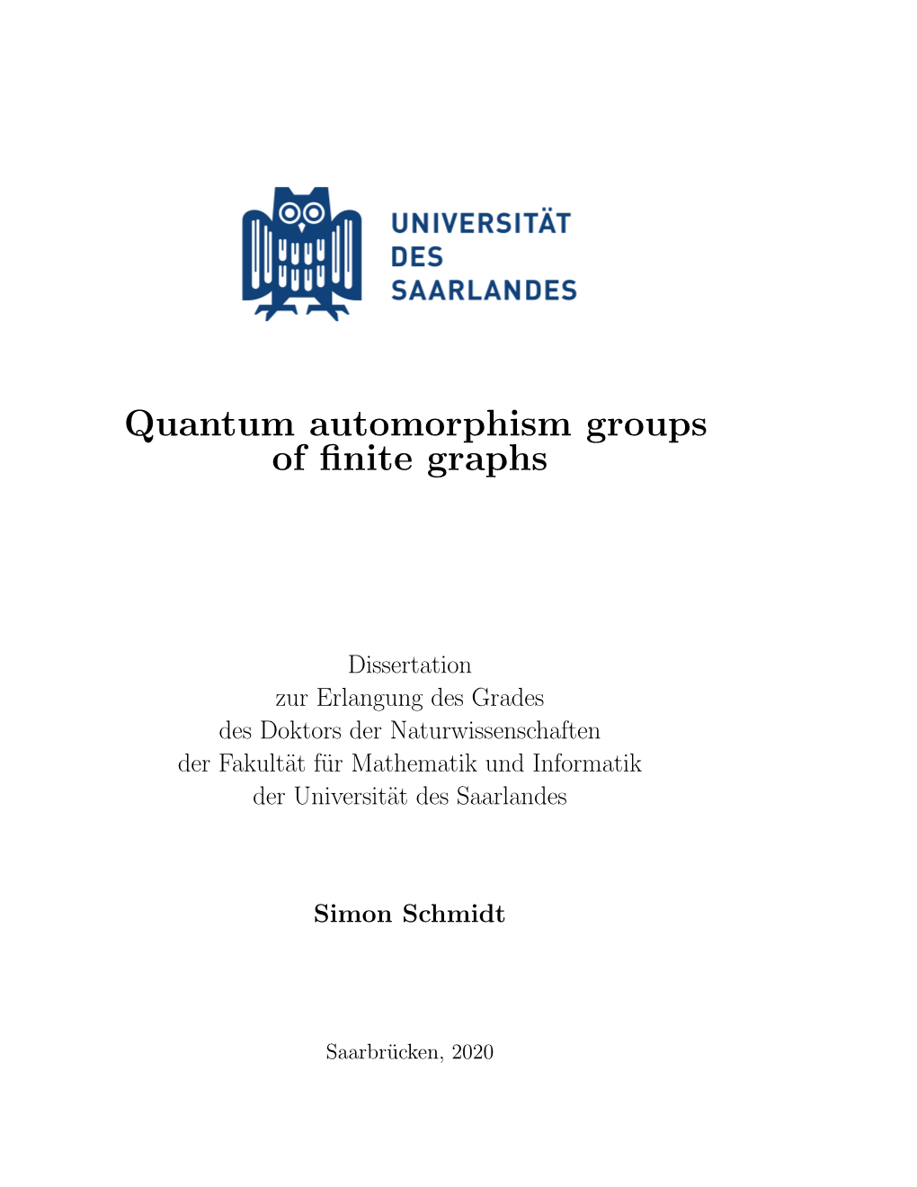 Quantum Automorphism Groups of Finite Graphs