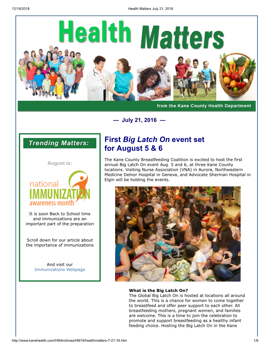 Health Matters July 21, 2016