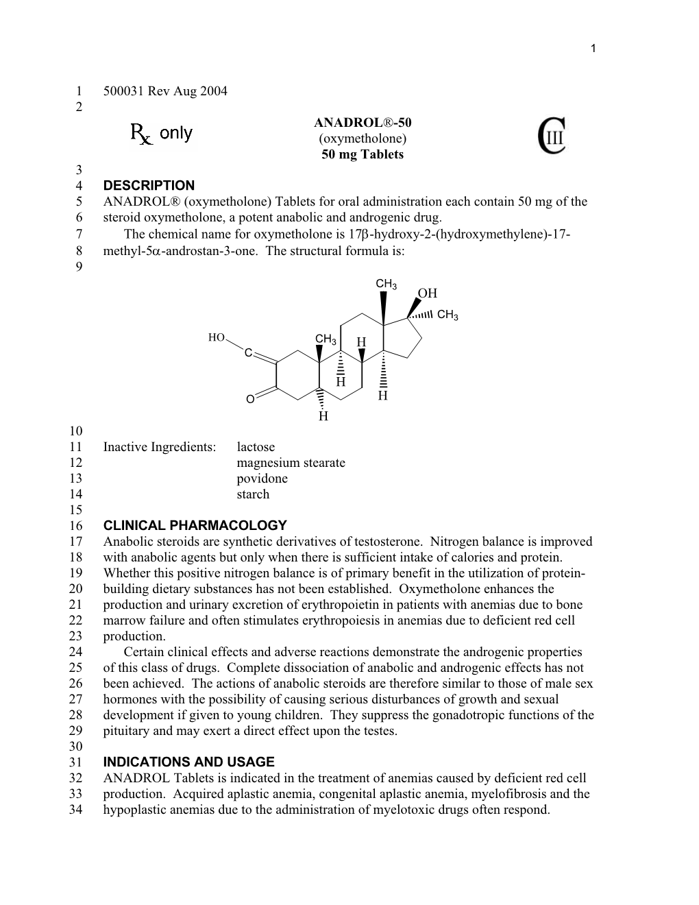 Oxymetholone