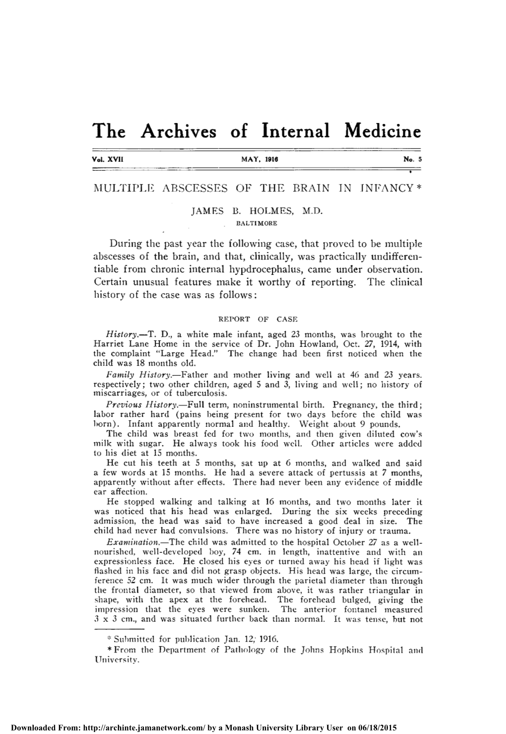 The Archives of Internal Medicine