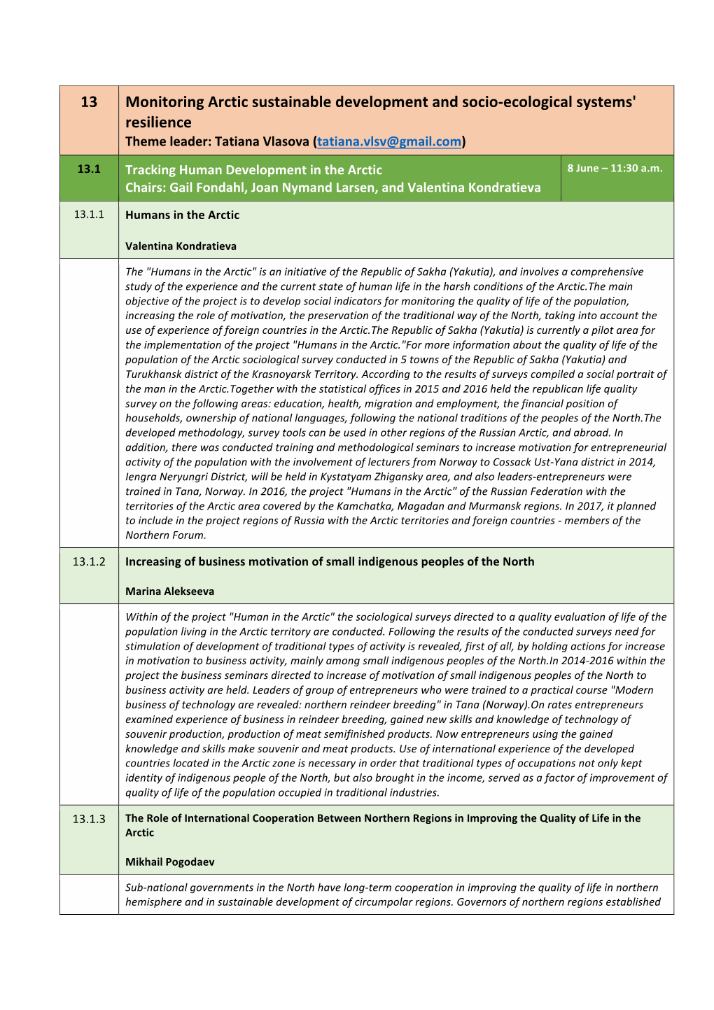 13 Monitoring Arctic Sustainable Development and Socio-Ecological