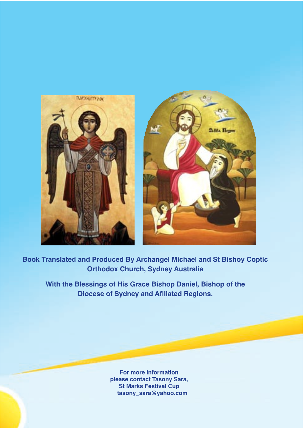 Book Translated and Produced by Archangel Michael and St Bishoy Coptic Orthodox Church, Sydney Australia