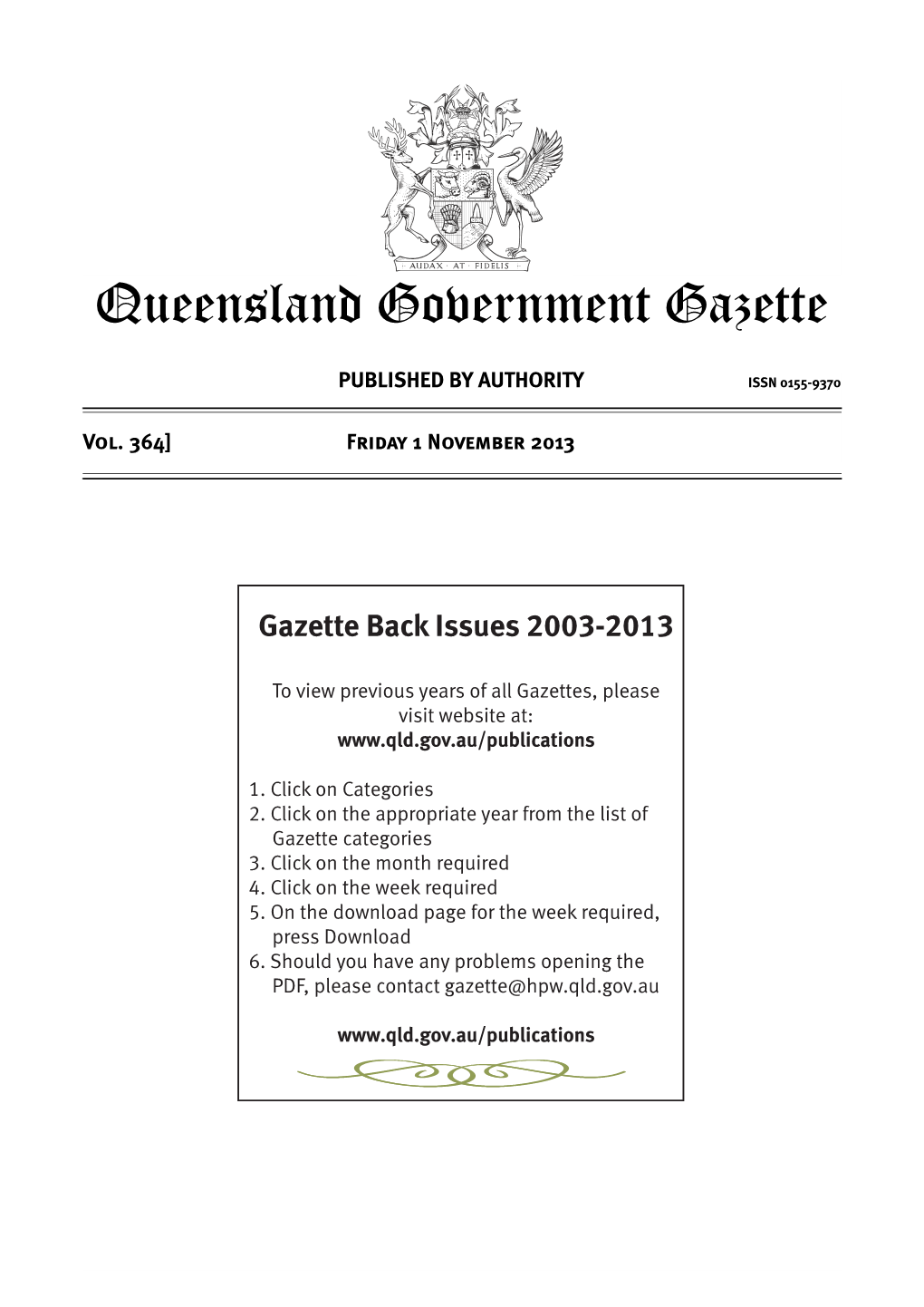 Queensland Government Gazette