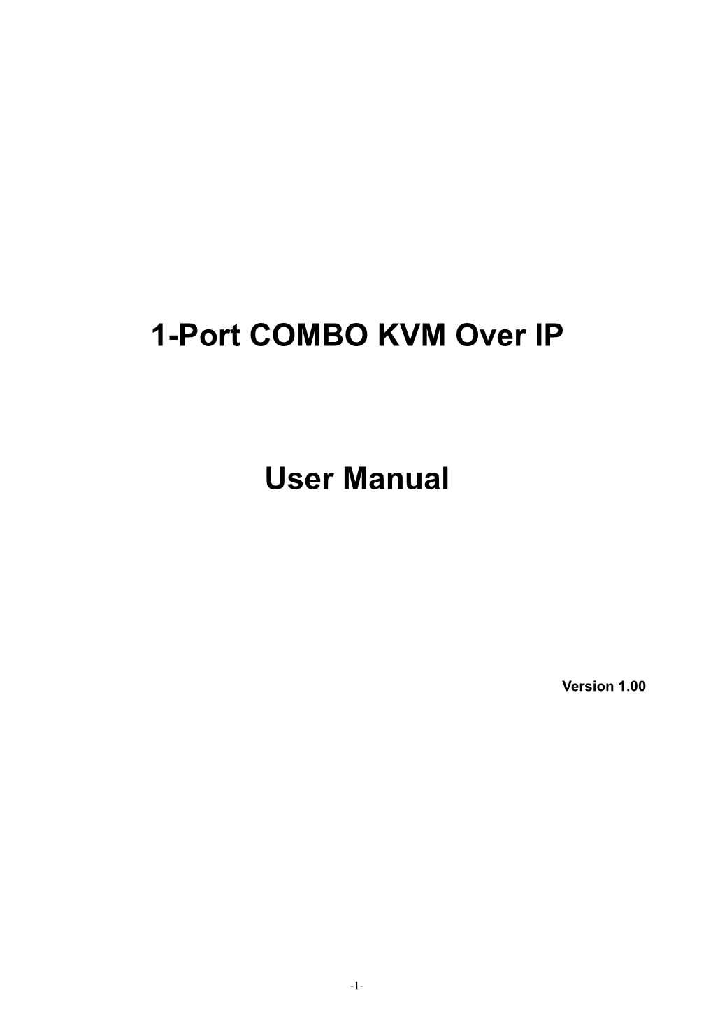 User's Manual