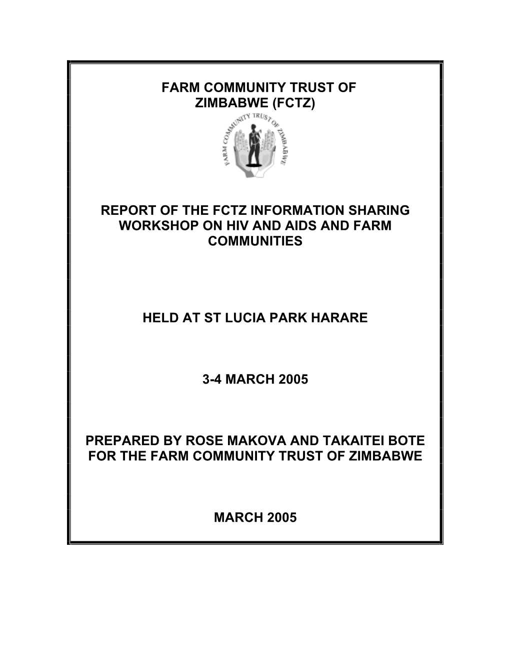 Farm Community Trust of Zimbabwe (Fctz)