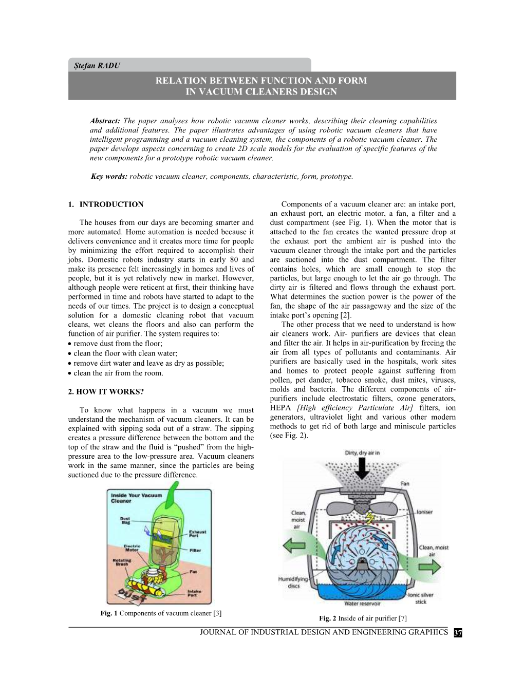 Relation Between Function and Form in Vacuum Cleaners Design