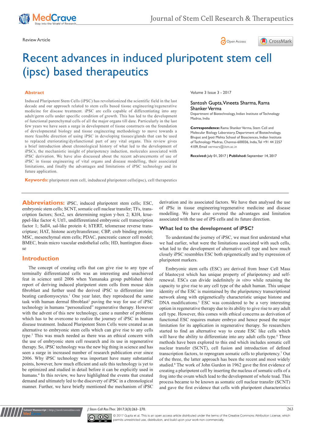 Ipsc) Based Therapeutics