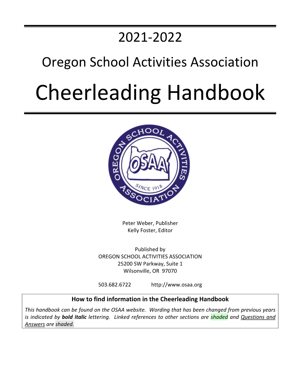 Cheerleading Handbook