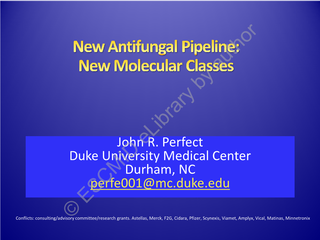 New Antifungal Pipeline