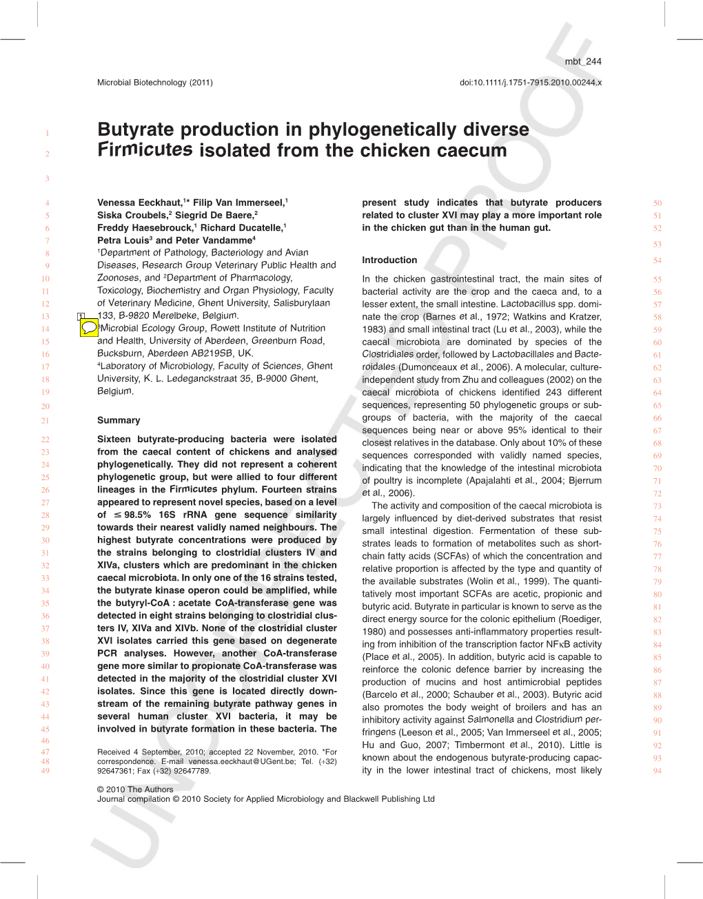 Butyrate Production in Phylogenetically Diverse Firmicutes